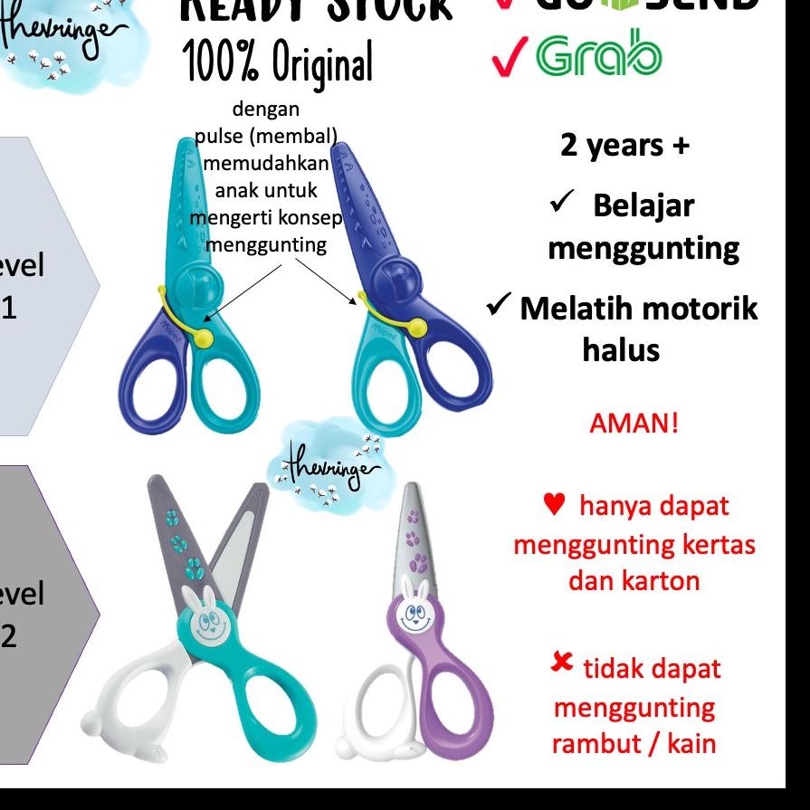 

[PRODUK VWMPN] Maped Safety Scissors Belajar Gunting Anak 2 Tahun Kidi Cut Kidi Pulse Vivo 3D Menggunting GZ7