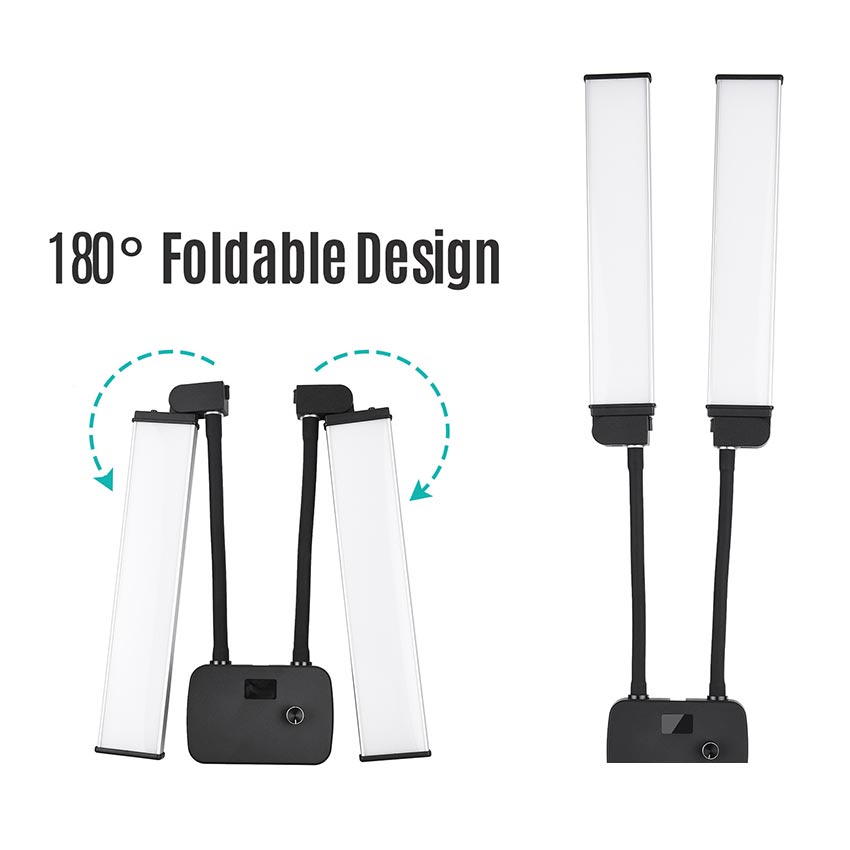 【Dengan Tripod 】Adjustable Live Streaming Vlogger Video LED dan Lampu LED Studio Foto-3