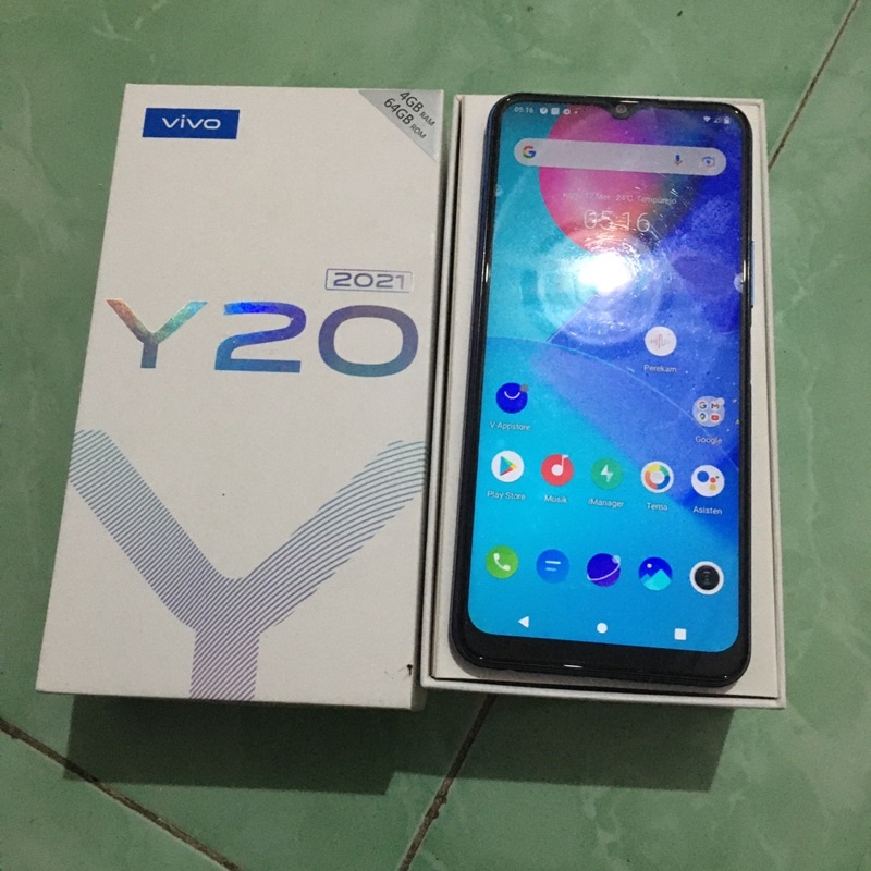 vivo y20 2021 4/64 fullset second