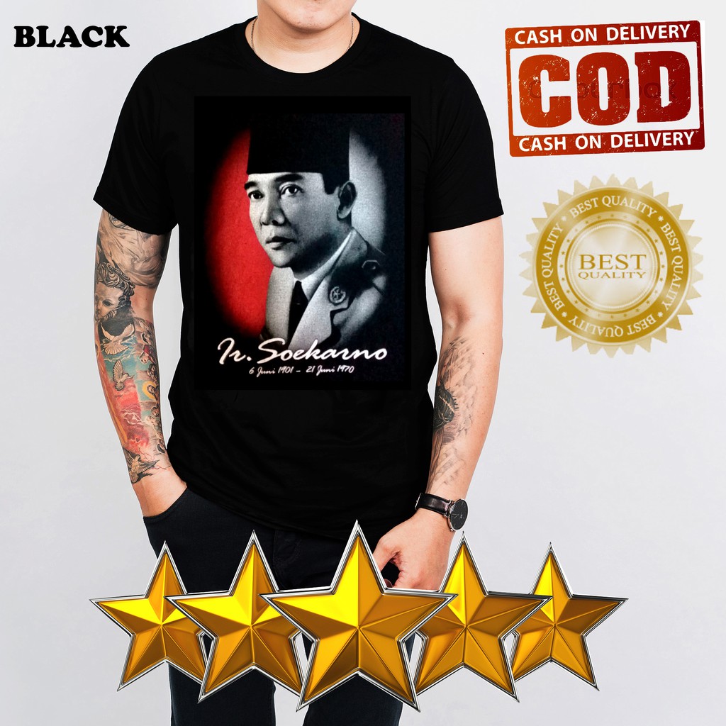 BAJU KAOS PRIA SUKARNO BAJU KAOS POLOS BAJU KAOS GAMBAR