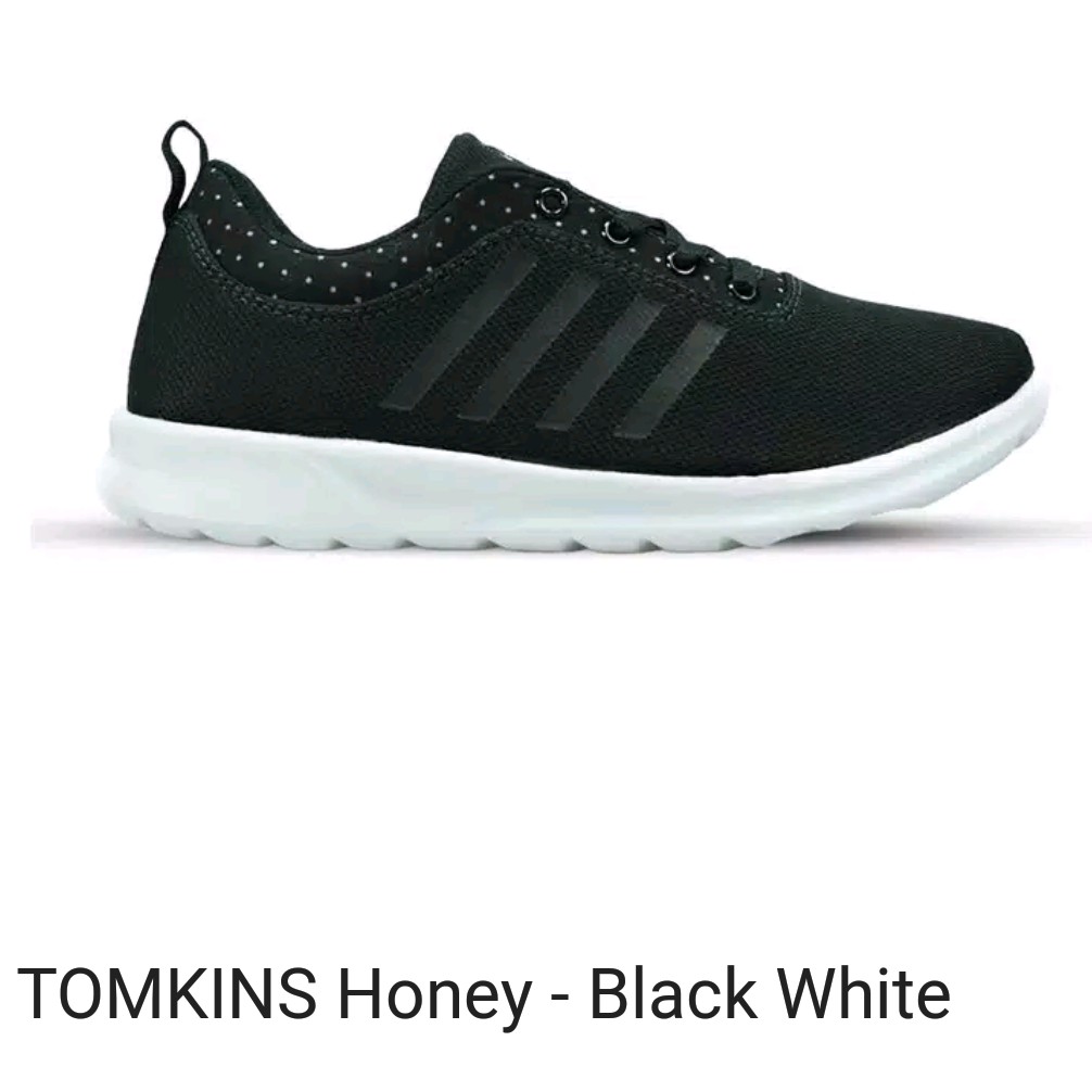 Sepatu Tomkins Wanita "HONEY'' BLACK WHITE