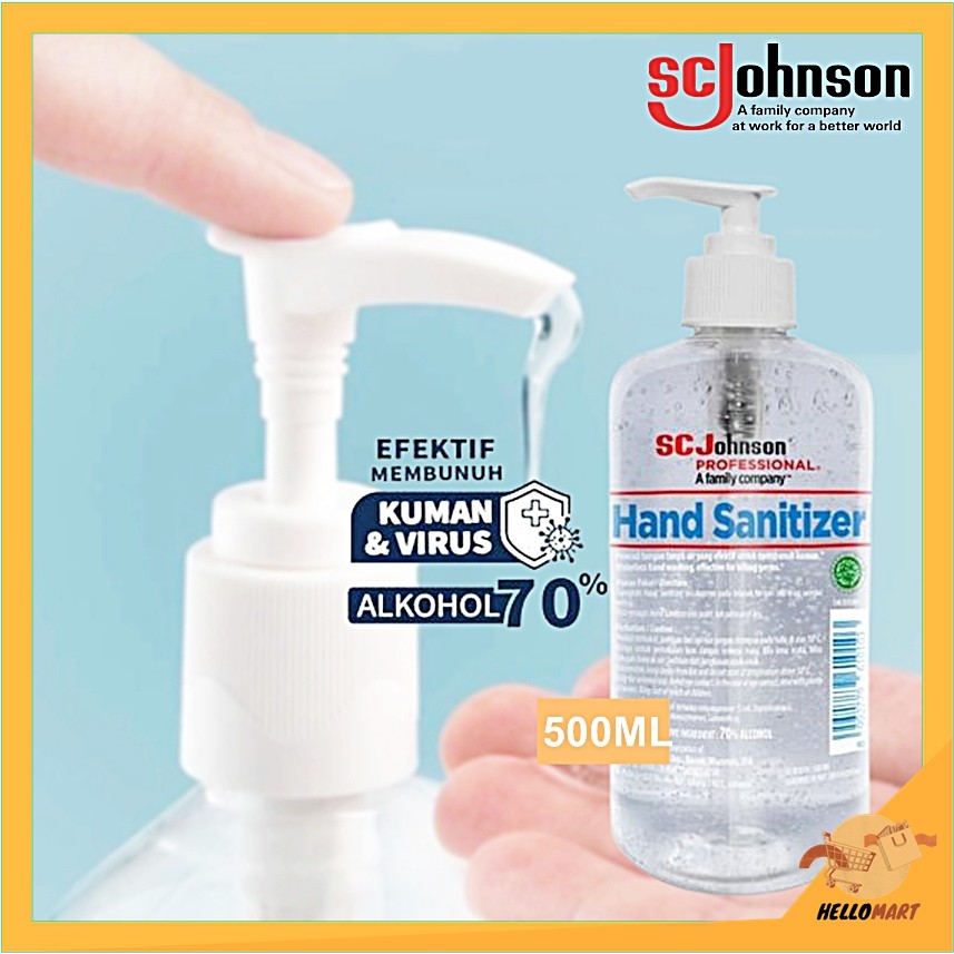 ORIGINAL SC Johnson Hand Sanitizer Pump 500 ml / SC Johnson Hand Sanitizer / HELLOMARTID