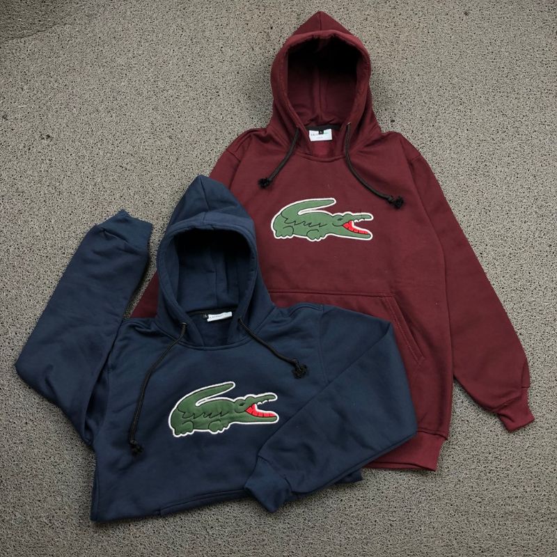 HODDIE LACOSTE 2 WARNA LOGO BORDIR | OUTERWARE | SWEATER
