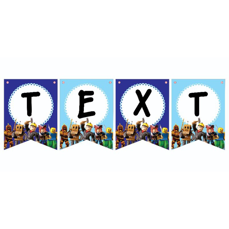 Jual Bunting Flag Roblox Custom Text Indonesia|Shopee Indonesia