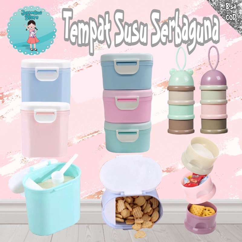 Kotak Tempat Penyimpanan Susu Bubuk Bayi/Toples Kotak Penyimpanan Susu Bubuk Dan Makanan Praktis/Tempat Bumbu/Kotak Penyimpanan Susu Bubuk Bayi Bumbu Dapur Gula Garam Serbaguna