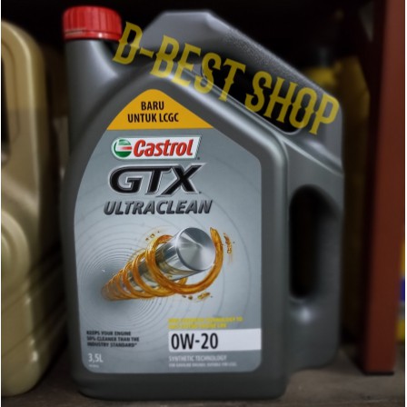 Oli mesin LCGC CASTROL GTX ULTRA CLEAN 0w/20 - 3,5 liter | BRIO AGYA AYLA DATSUN GO