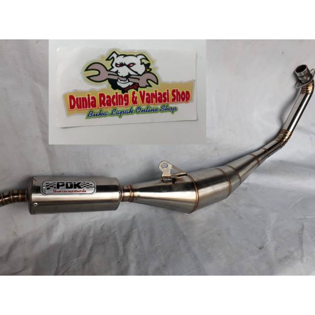 Knalpot Standar racing Satria 2T Satria Hiu Satria RU PDK Thailand bahan full stenlis original PDK