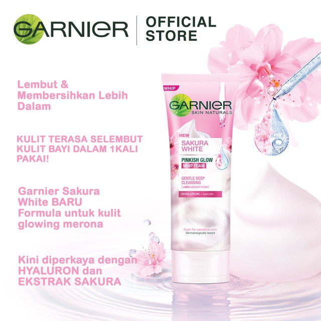 ☘️ CHAROZA ☘️ GARNIER Sakura White Pinkish Glow Foam / Whip Foam / Pinkish Radiance Foam