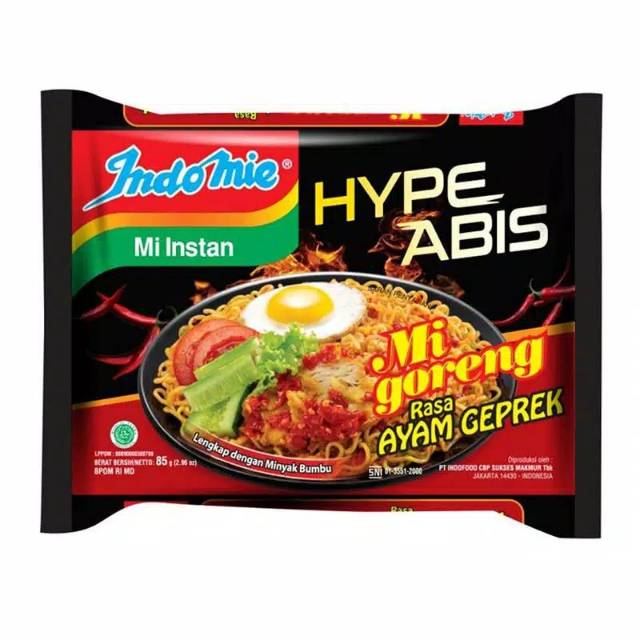 

Indomie - Mie Instan hype abis - mie goreng ayam geprek 85gr