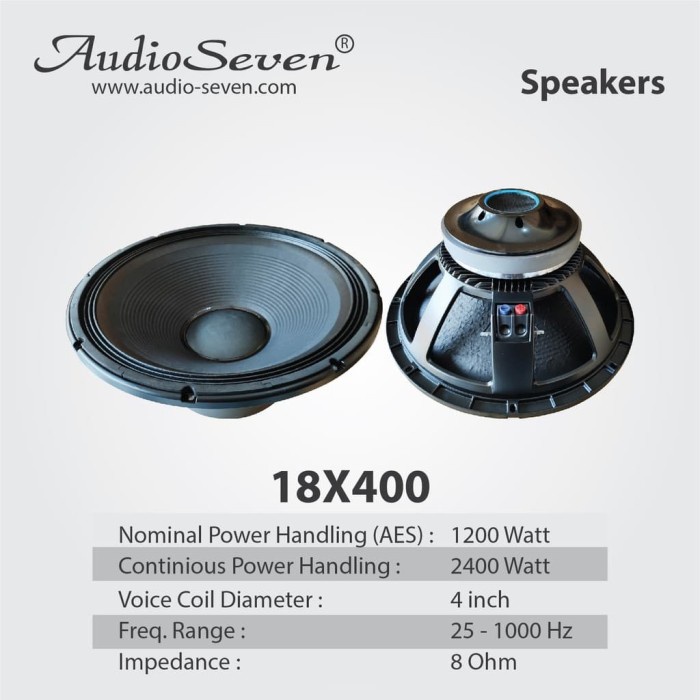 Komponen Componen Speaker Audio Seven 18X400 ORIGINAL