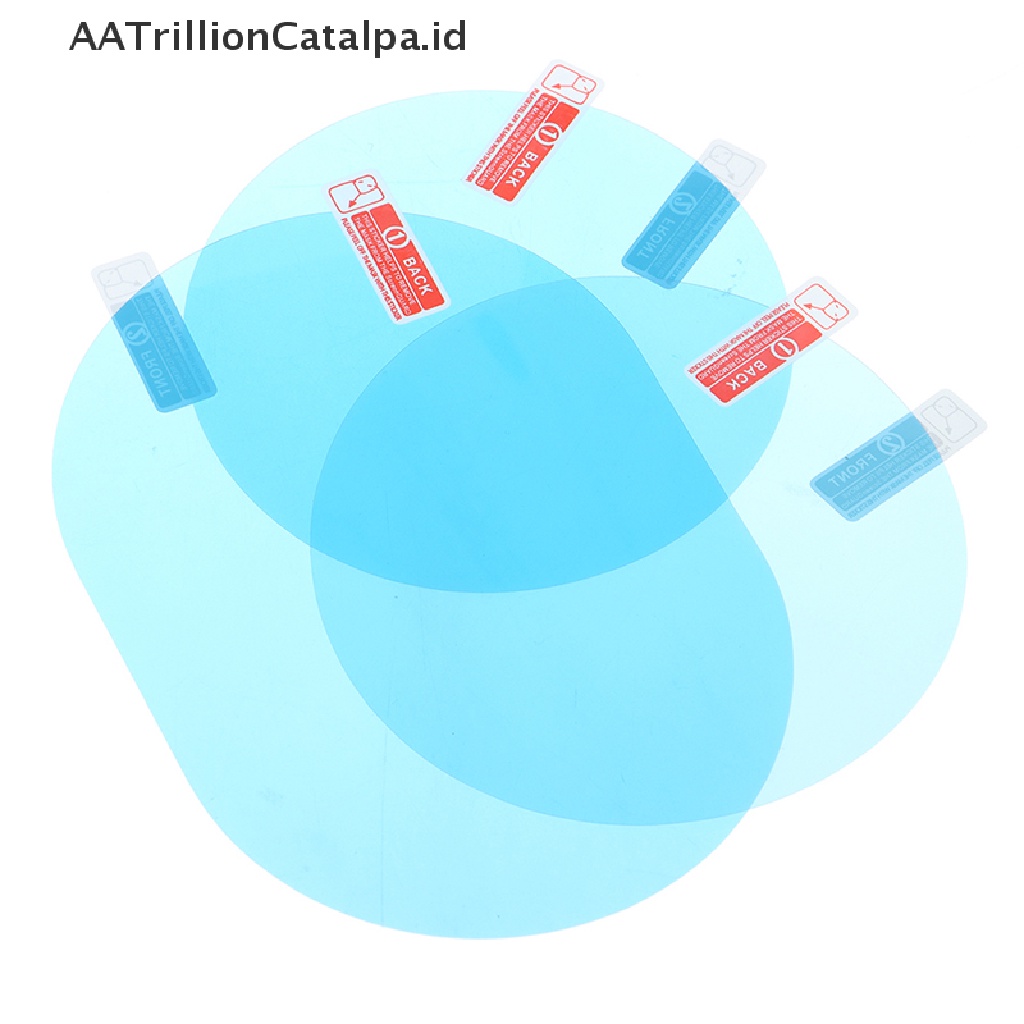 Aatrillioncatalpa 2PCS Stiker Film Pelindung Kaca Spion Mobil Anti Hujan / Kabut