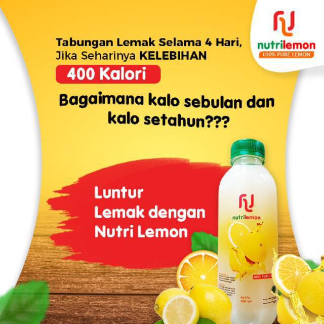 

Juice Diet Nutri Lemon, Sari Pati Lemon 100%, Minuman Penurun Berat Badan/ Pelangsing