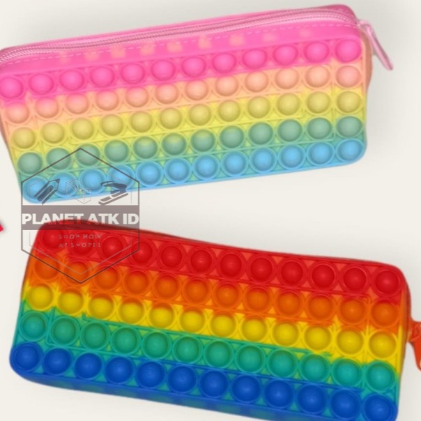

SJS Kotak Pensil POP IT Alphabet/Silicon/Pencil Case/Fidget/Edukasi ukuran 8x19cm
