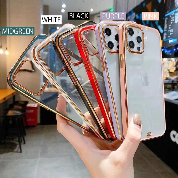 Soft Square Bronze Clear Case Iphone 7 8 Se2020 X Xr Xs Max 11 Pro Max