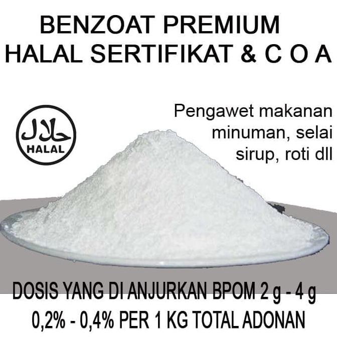 

✨BISA COD✨ Sodium Benzoat / Natrium Benzoat ( Benzoat Food Grade ) STOK TERBATAS Kode 920