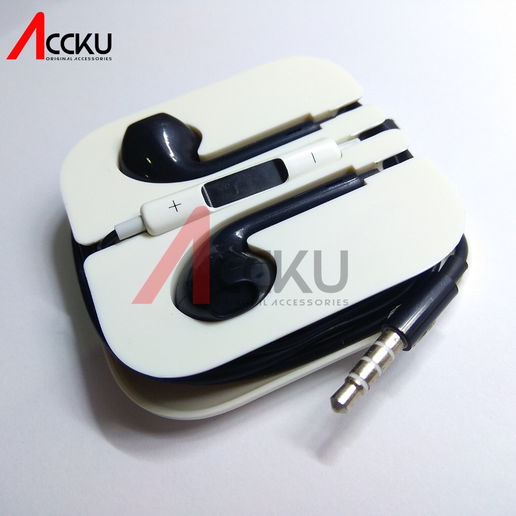 [ iP5 Black ] Handsfree Stereo Audio, 3.5mm | Earphone | Headset | Earbud Berkabel dengan Mikrofon  &amp; Tombol Fungsi | Earphone In-Ear Headphone HiFi Headphone Untuk Android Phones, MP3, Laptop, Computer