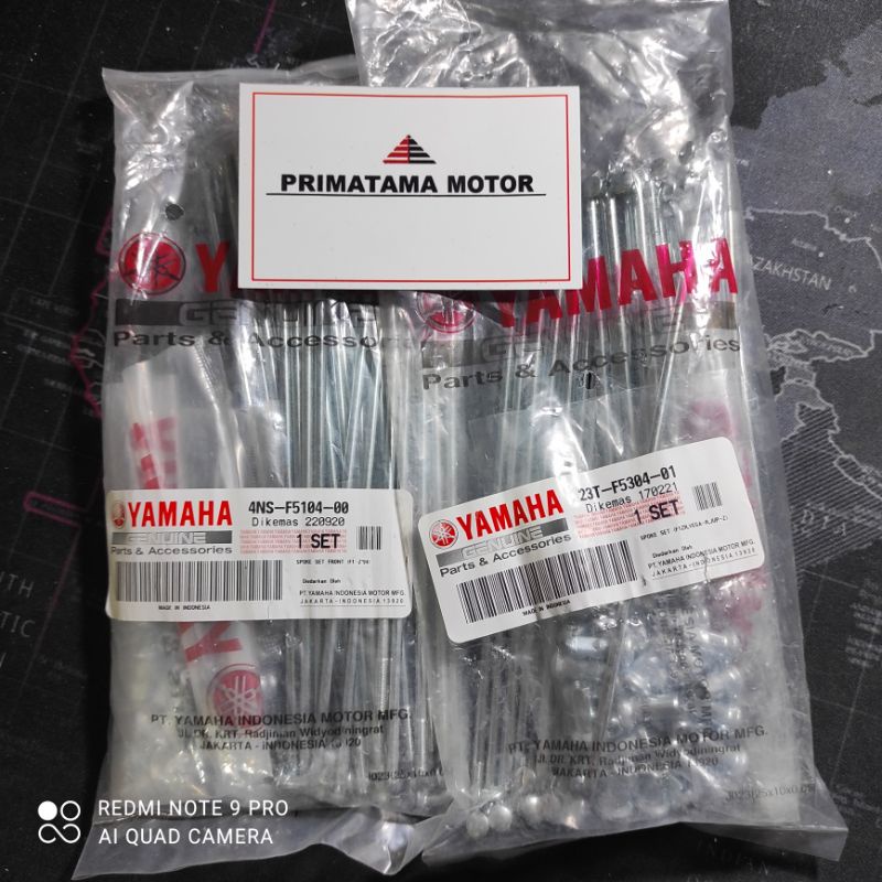 4NS 23T JARI JARI RUJI SPOKE RING 17 VELG DEPAN BELAKANG JUPITER Z MX ALFA F1ZR FORCE ONE VEGA R ZR