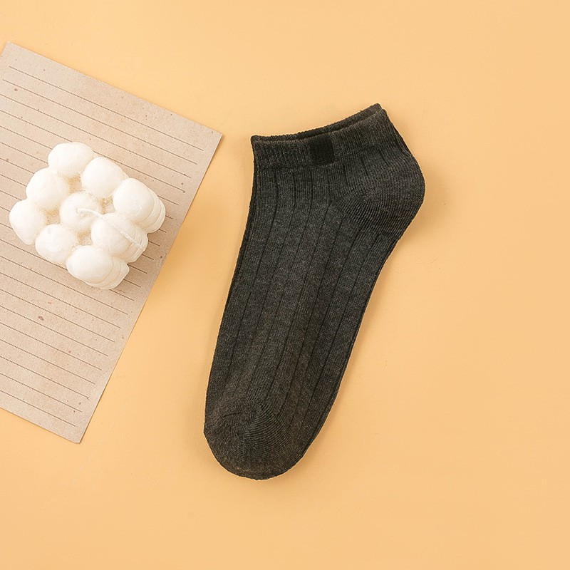 AliMaMa - KAOS KAKI LIST - Kaus Kaki Wanita Pria Unisex Mata Kaki Ankle Sock Socks Murah Medan-ABU TUA