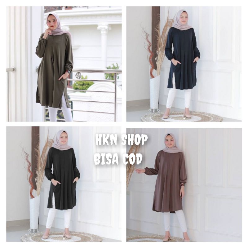 TUNIK FIDIA /ATASAN WANITA BAHAN SHAKILA IMPORT