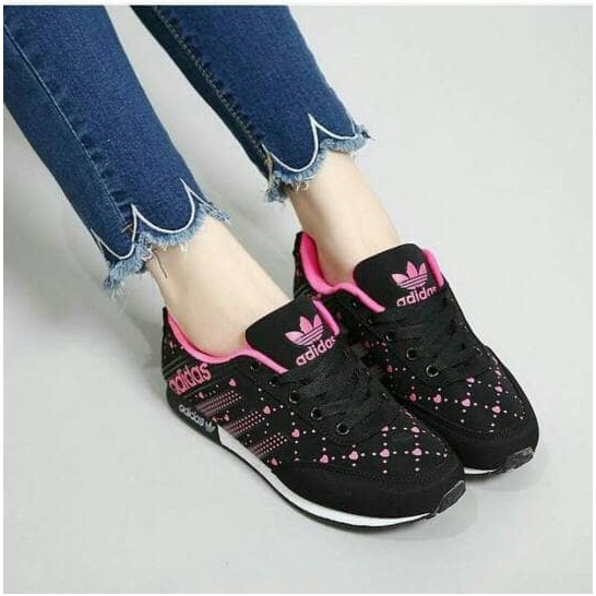 🔥TERBARU🔥SEPATU KETS ADIDAS SUPERNOVA PINK HITAM SNEAKERS WANITA KEREN UNIK CANTIK