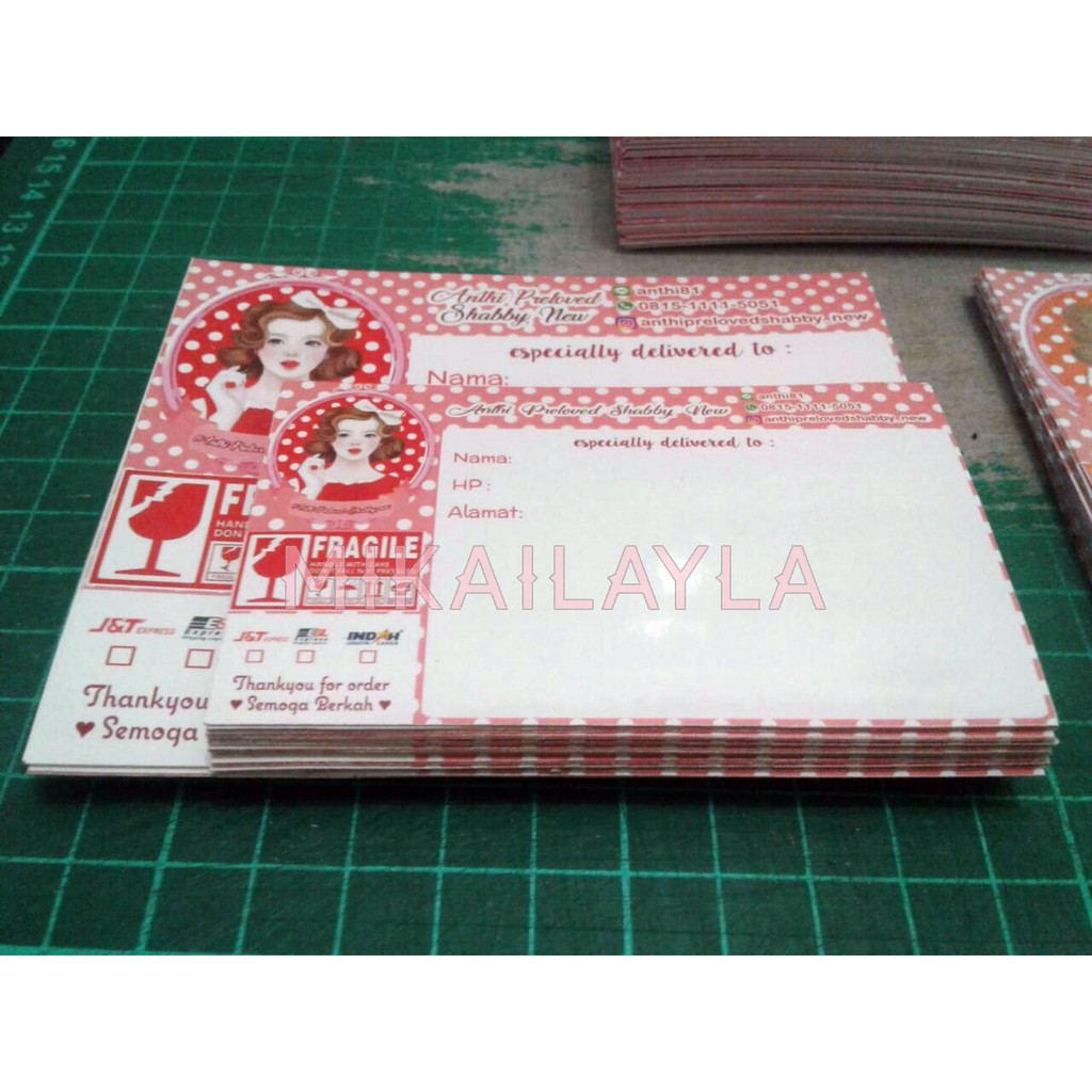 

Cetak Shipping Card Kromo + Desain