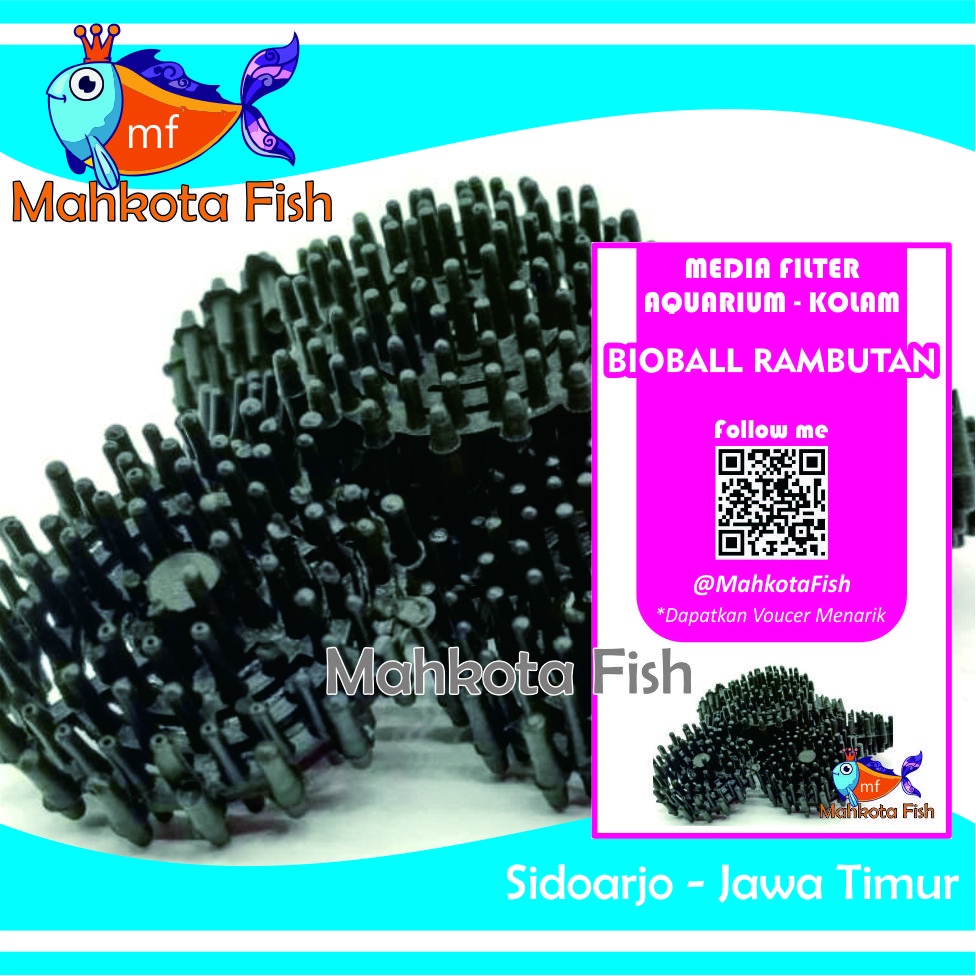 Biobal Rambutan (Per Pcs / Per Biji) | Bioball | Bio Ball | Media Filter Aquarium Aquascape | Media Filter Kolam