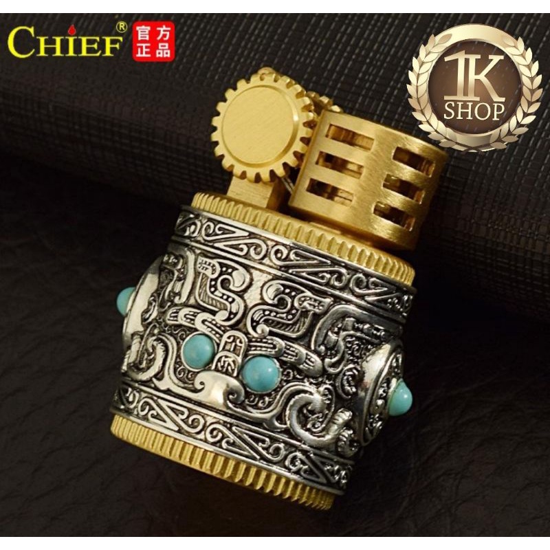 Korek api sumbu CHIEF original import ukiran unik