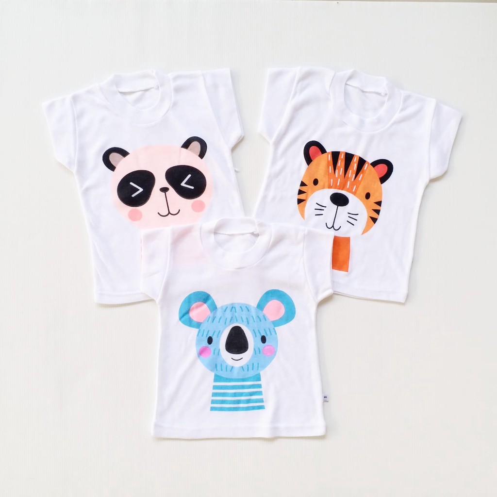 Plazababyku KAOS ONECK MOTIF ANAK kaos dalam oblong anak laki2 dan perempuan newborn-4tahun