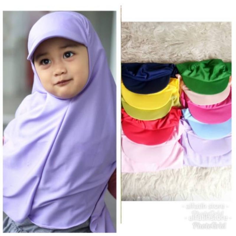 Jilbab Anak Model Topi