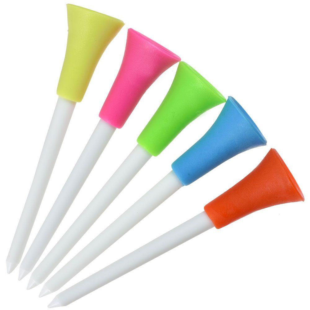 Quinton Golf Tees Plastik 83mm Bantalan Karet Multi Warna