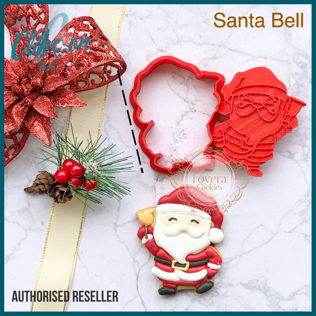 Santa Bell CHRISTMAS COOKIE CUTTER | Cetakan Christmas cookies (FOVERACOOKIES)