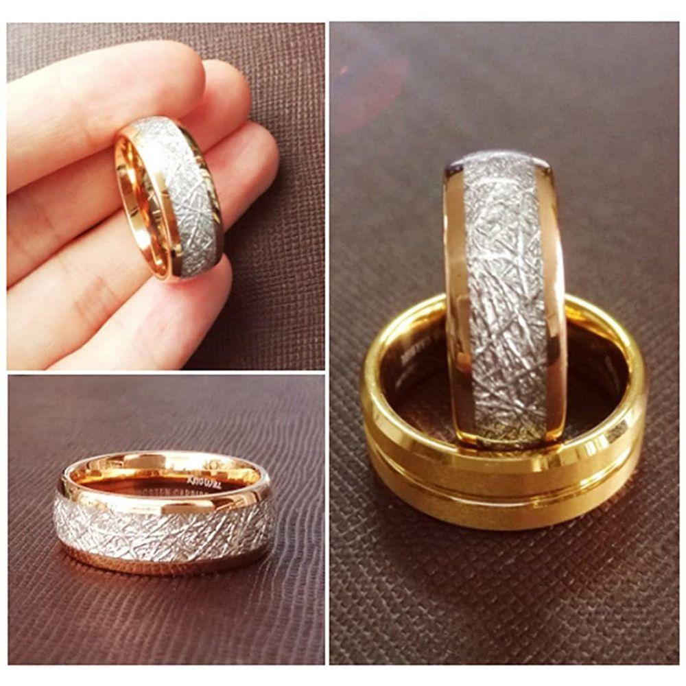 Preva Cincin Vintage Carbide Untuk Pria Meteorit