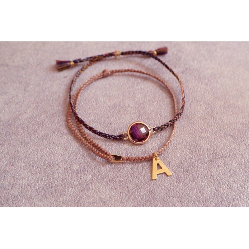 Allside Gelang tali / Gelang Gypsy / Gelang Boho 1 Set Alphabet