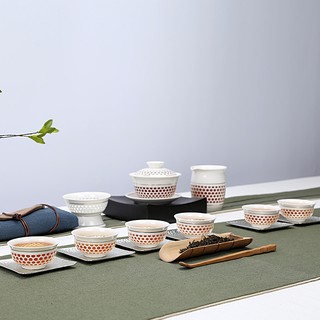 Set Cangkir Teh Desain Honeycomb Hollow Bahan Keramik Set Cangkir Teh Desain Honeycomb Hollow Bahan Keramik