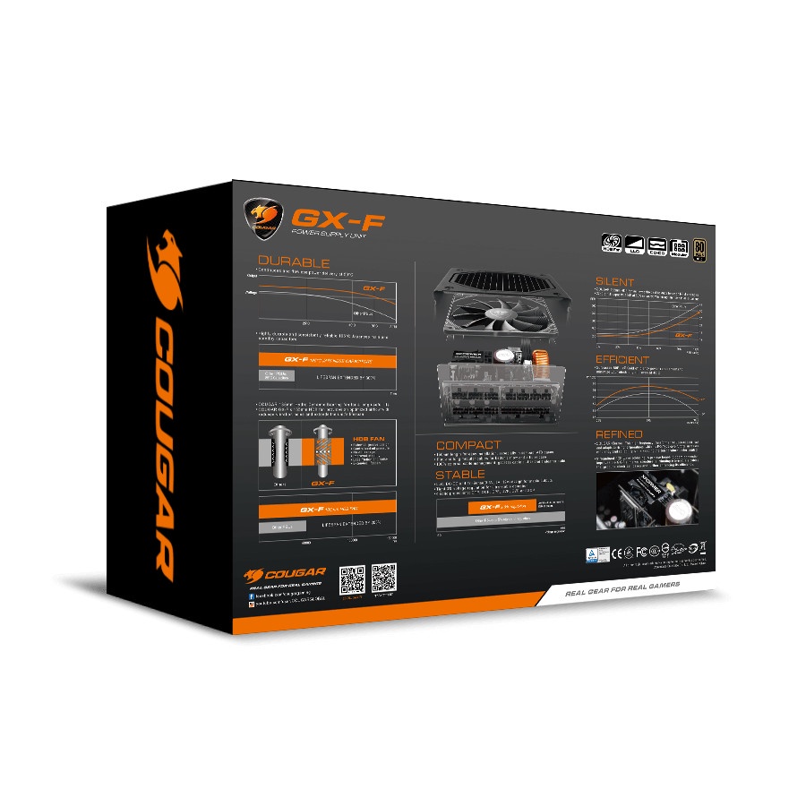Power Supply Cougar GX-F650 80+ Gold 650Watt Fully Modular - PSU 650W Cougar GXF650
