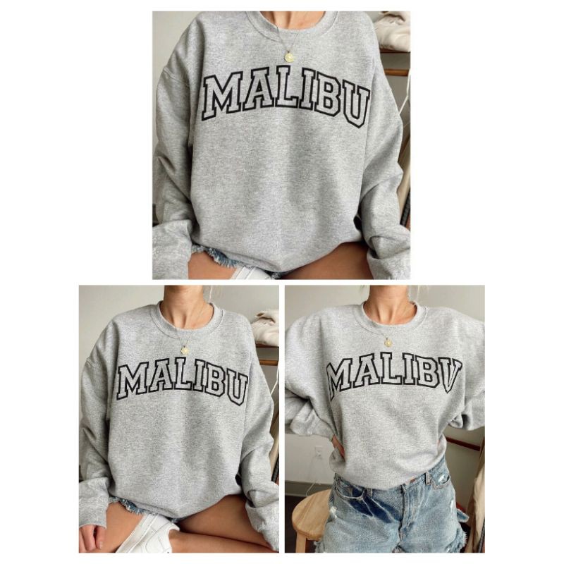 S - XXXXXL(6XL) MALIBU Sweatshirt Crewneck Beach Ocean California BIGSIZE Oversize Unisex Sweater Oblong