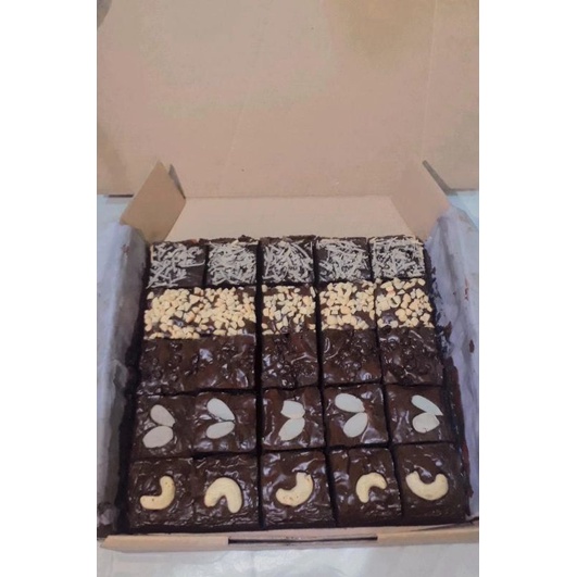 

Brownies Fudgy / Brownies Panggang / Brownies Sekat 20x20