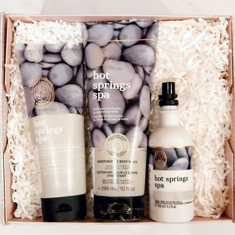 BBW AROMATHERAPHY HOT SPRINGS SPA GIFT SET PAKET BATH &amp; BODY WORKS