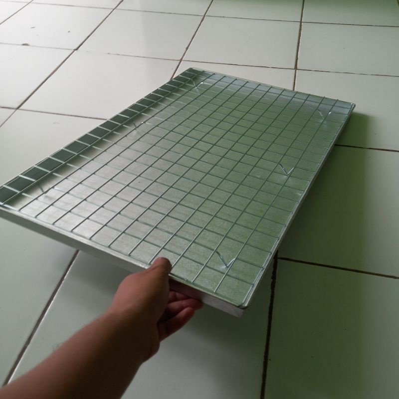 Cooling rak kotak&quot; plus nampan uk 60x40 cm / rak peniris makanan