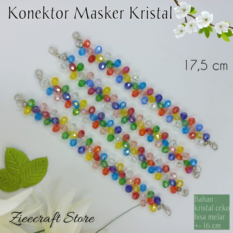 Konektor Kristal Rainbow/Konektor Masker Hijab