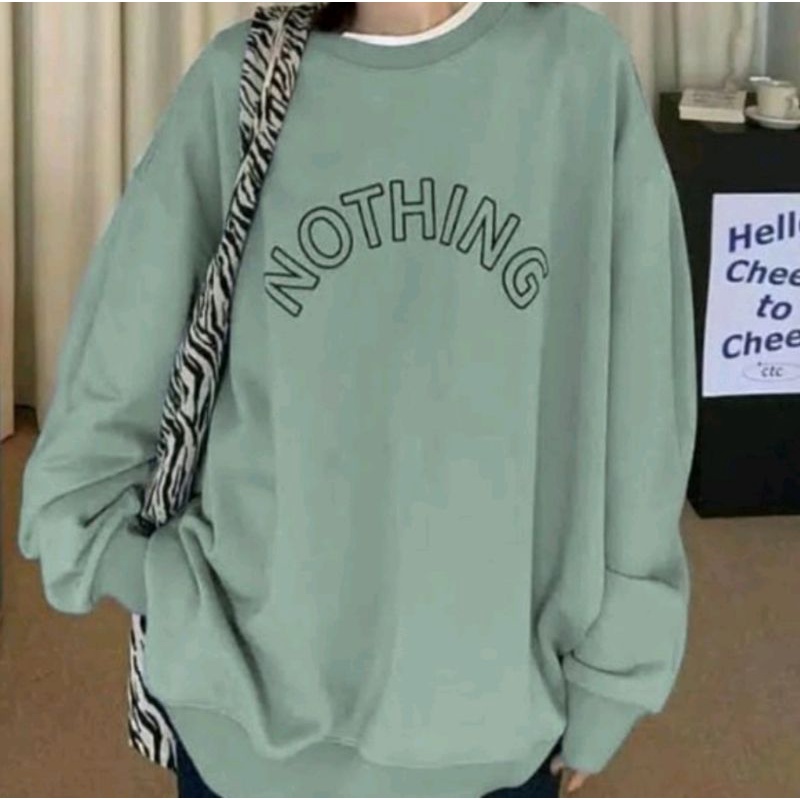 NOTHING OVERSIZE SWEATER - SWEATER OBLONG OVERSIZE WANITA