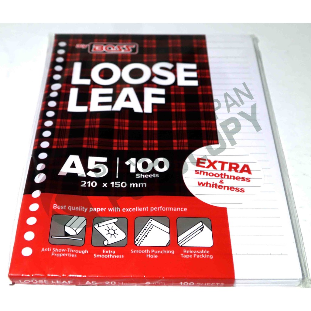 

LOOSE LEAF Isi Ulang File binder Big Boss bergaris ukuran A5 & B5