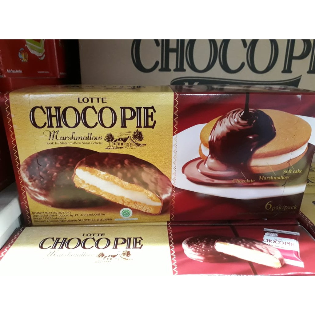 

[BELI 10 FREE ROYCO] LOTTE CHOCO PIE MARSHMALLOW BOX - 168 gr