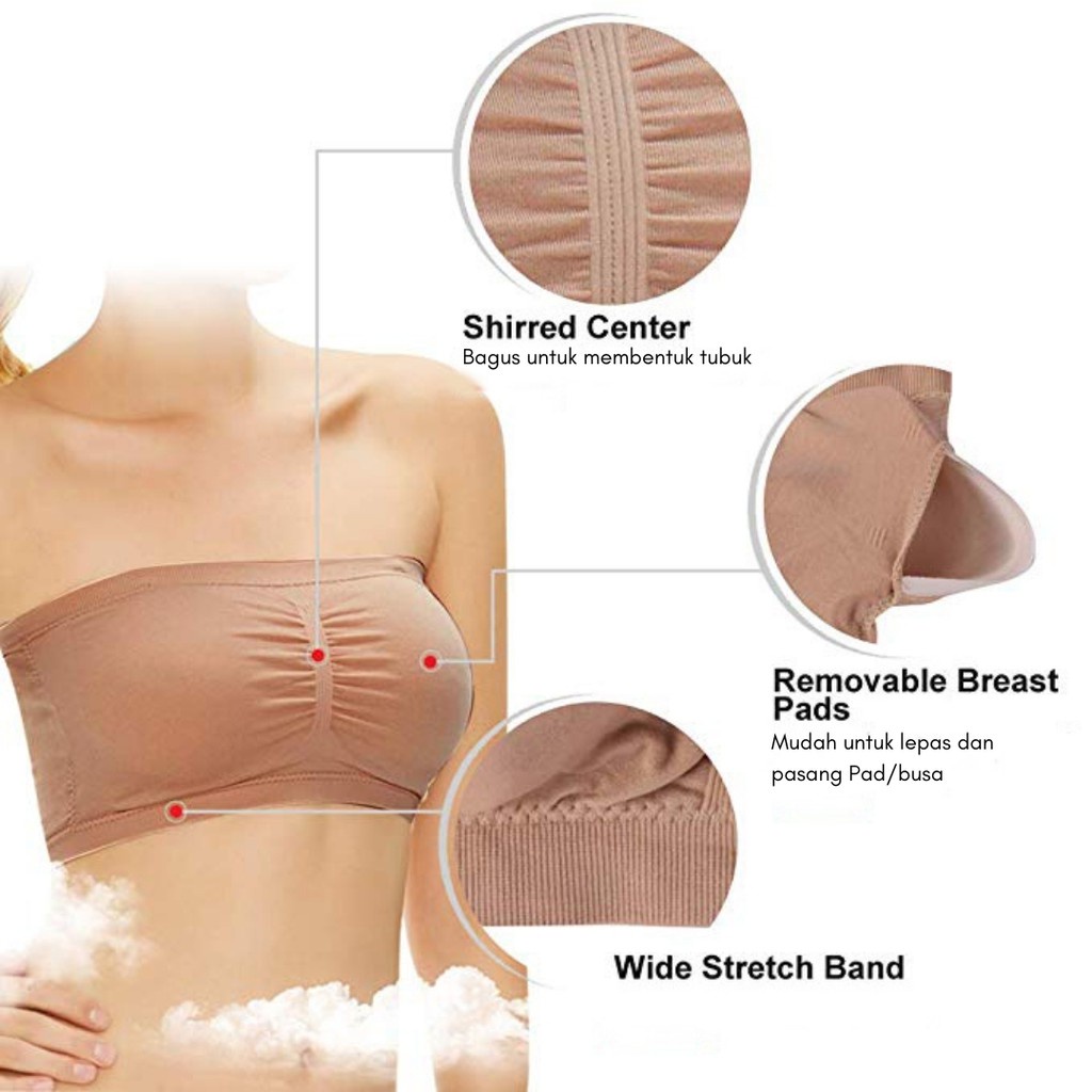 Chelyne Kemben Busa W012 Tanpa Kawat/kemben Busa 960 Dengan Kawat - Bahan Seamless Rajut