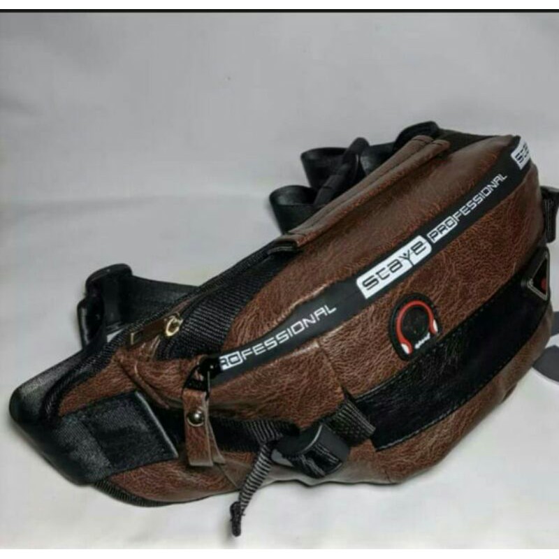 TAS SELEMPANG COWOK POLO STAR WAISTBAG BAHAN KULIT