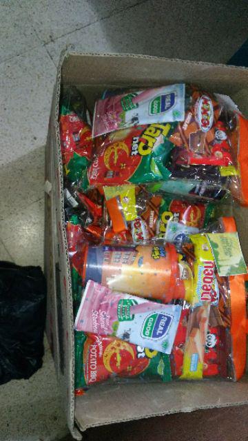 Parcel Snack Murah + Botol Minum Kemasan Cantik Ulang Tahun