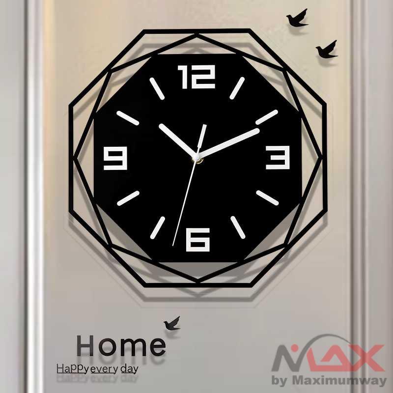 Jam Dinding design minimalis moderen Bulat Quartz Creative Design Modern 30CM - E1599 Warna Hitam