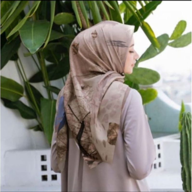 JILBAB SEGI EMPAT MOTIF / TEAMII COKLAT / VOAL LASER CUT / SEGI EMPAT VOAL PREMIUM / KERUDUNG JUMBO 