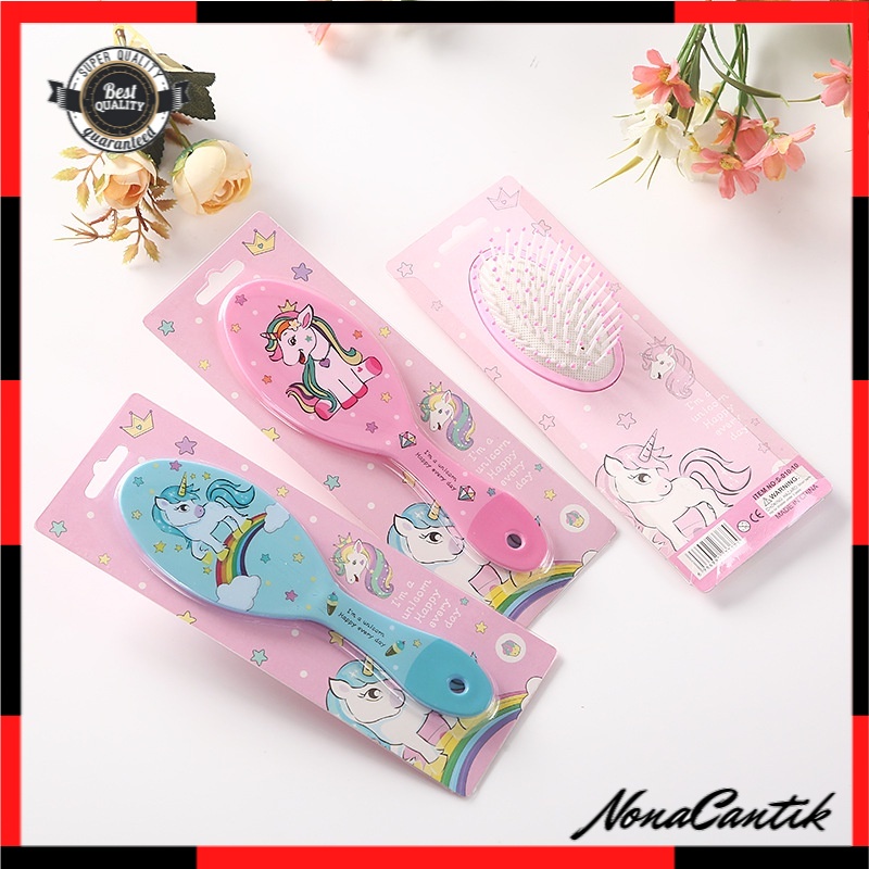 Sisir Rambut Anak Perempuan Karakter Anti Kusut Besar Lucu 17.8cm Massage Hair Comb