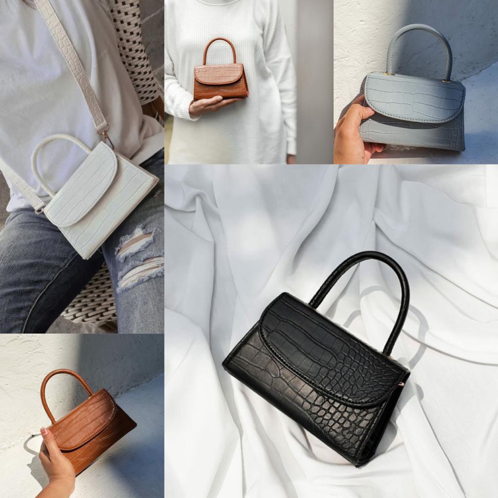 MIZU CROCO HANDLE + SELEMPANG BAG-1